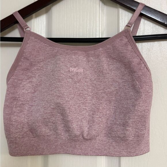 Gymshark Vital Seamless Bralette - Mauve Pink Marl - Size M - Picture 3 of 7